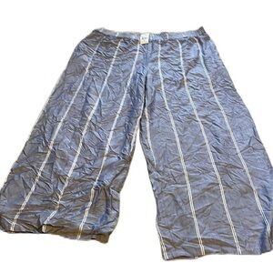 Sweet Magnolia XXL Blue and White Striped Lightweight Pants Elastic Waist NWT